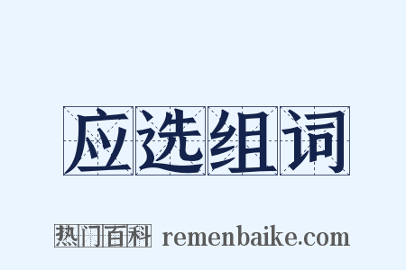 应选组词是什么意思的图片